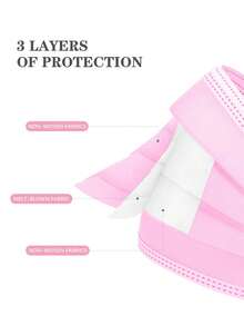 50/100pcs Pink Disposable Face Masks, Reusable Pink Masks - Non-Medical, ASTM Level 1 Safety And Labor Protection, 3-Ply Protective Mask
