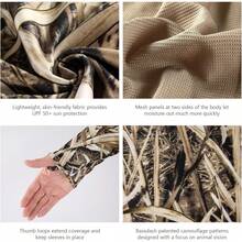 UPF 50+ Lightweight Camo Hoodie Quick Dry Performance Long Sleeve Fishing Shirt With Hood For Men - 乾蘆葦 - 查看 5