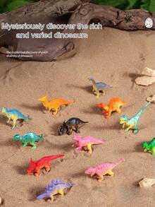 40件/盒恐龙化石玩具套装，大中尺寸儿童考古玩具，DIY手工制作，挖掘，寻宝，培养创造力和智力，适合男孩女孩，恐龙夜光，户外玩具，机器人，墨西哥钝口螈