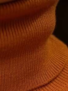 GRDR 秋冬新款高领套头毛衣，休闲针织上衣，日常穿着