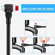 JOYID Bomba de Choque para Bicicleta con manómetro 300PSI, inflador de neumáticos de Bicicleta de Alta presión, Bomba de Aire para Horquilla de Bicicleta y suspensión Trasera - 1 - Ver 8