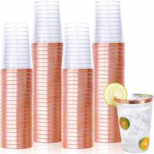 100个300毫升可重复使用派对杯，适用于婚礼、感恩节、万圣节派对，有金色、银色、玫瑰金三种颜色可选。 - 彩色 - 查看 7