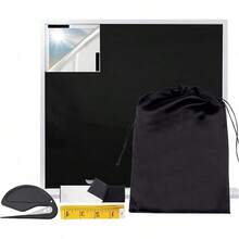 EstiloPersianas Opacas PortáTiles, 144 X 200Cm Cortinas Opacas Con Aislamiento TéRmico Con Regla Y Bolsas, Se Puede Cortar, Para Ventana De Techo DormitorioVersióN Mejorada - 200 x 144 cm - Ver 3