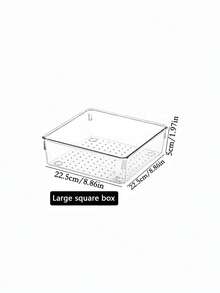 1pc大号透明塑料收纳盒办公桌抽屉式亚克力储物盒家用多功能收纳自由组合配套套装卧室浴室厨房办公室收纳盒护肤品香水口红指甲油化妆刷眼影粉扑分类收纳圣诞节万圣节感恩节秋冬家居收纳摆件