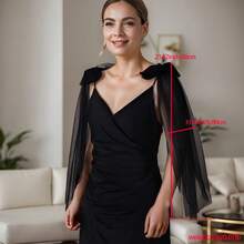 1 par de accesorios de vestido de novia de boda negros, decoración de hombro vintage romántica y elegante minimalista para mujeres, accesorio de fiesta de noche de Halloween hecho a mano con cuentas y perlas falsas - Negro - Ver 4