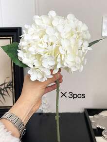 20 件/10 件/5 件/3 件/2 件/1 件 9.06 英寸人造绣球花丝绸花束仿绣球花茎适用于婚礼中心装饰、家居装饰（白色）