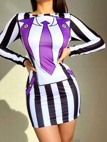 Plus Size Cosplay Clothing - Black and White - View 3