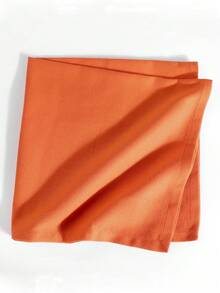 2/6pcs Thanksgiving/Autumn Orange Dinner Napkins, Soft & Durable Washable Cloth Napkins Suitable For Party, Christmas, Thanksgiving, Wedding - Orange - View 2
