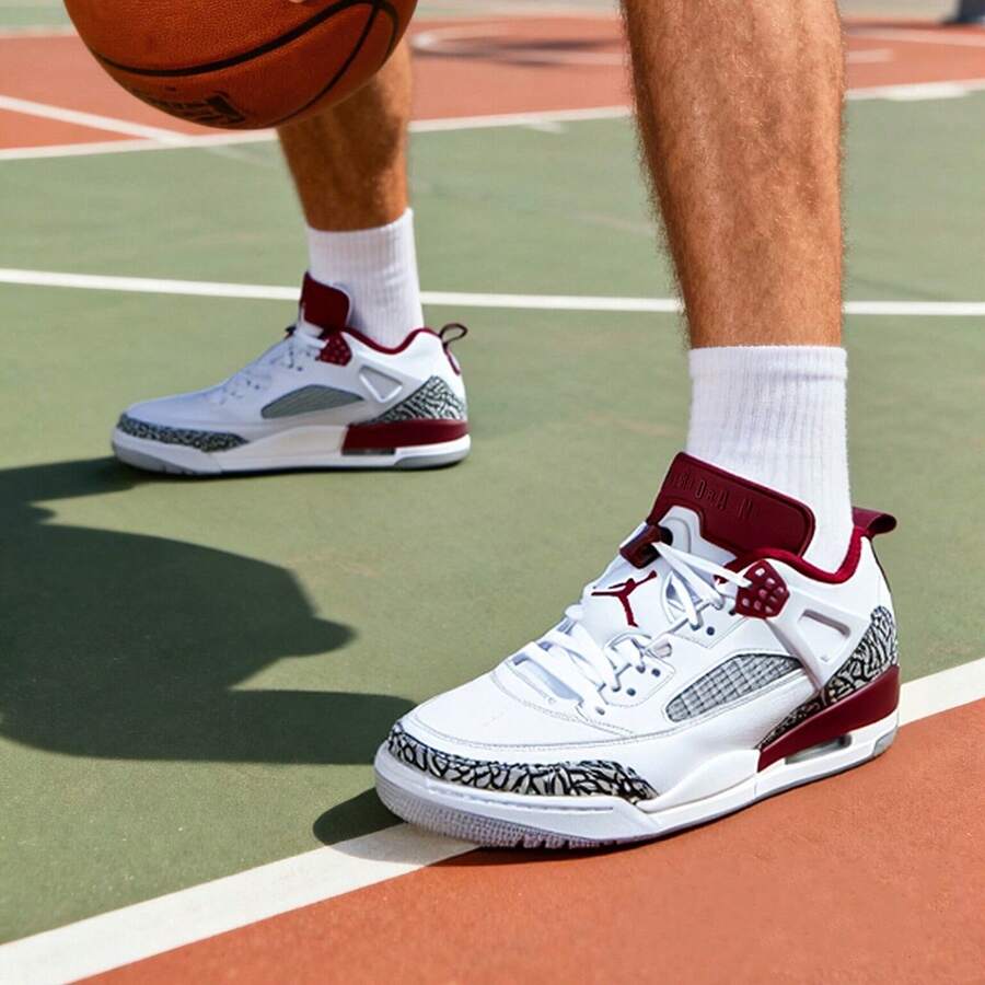 Jordan Men's Jordan Spizike Low Comfortable Casual Shoes, Breathable Air Cushion Basketball Sneakers, FQ1759-106