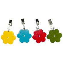 Home Set Of 4 Colourful Flower Resin Tablecloth Weights Clips Colourful Flower Handicraft Tablecloth Clips Pack Of 4{"Color_name":"ColourfulFlower"} - Multicolor4 - View 1