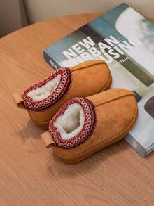 1双婴幼儿踝靴秋冬新款韩版软底学生靴儿童加厚平底防滑雪地靴宝宝踝靴