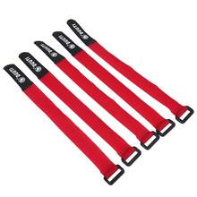 Dioche - Banda De Nylon De Bicicleta, Correas De Nylon De UsosúLtiples Ajustables del Manillar De La Bicicleta Que Monta En Bicicleta El Tenedor del Soporte De La Linterna(Negro) - Rojo - - Ver 9