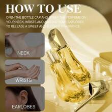 High Heel Styling Perfume Eau De Parfum Spray Rose Jamine Natural Fragrance Parfum Lasting And Charming Personal Perfume For Women And Girls 1.01oz Valentine'S Day Gift - Màu vàng - Xem 3