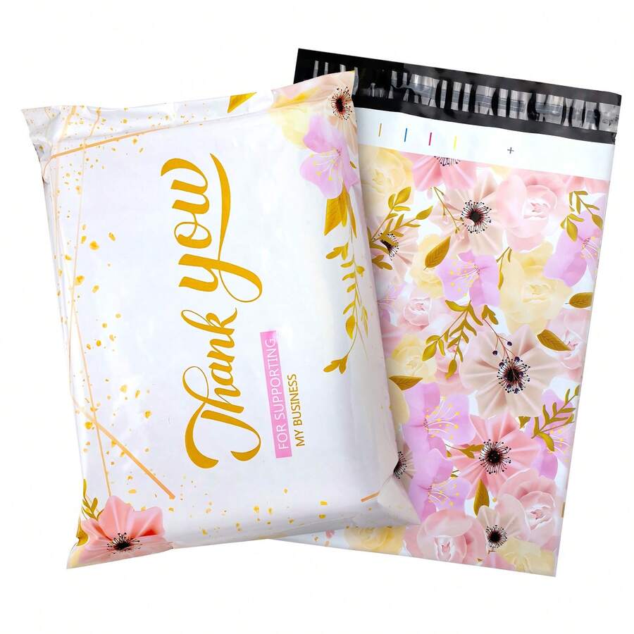 50/100 Pcs Poly Mailers Bulk Envelope Plastic Custom Mailing & Shipping Bags - Self Seal, Waterproof And Multi Purpose Packaging Bags For Small Business, Shipping Bags For Clothing Boutique Supplies With Self Seal Strip - 紫花 - 查看 1