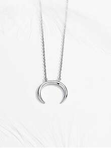 Kaletine قلادة قمر من الفضة الإسترليني عيار 925 قلادة طويلة للنساء والفتيات مجوهرات قطعة واحدة