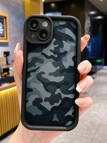 Camo Camouflage Painted Groove New Black Anti-Fall Thick Minimalist Fashion Case Compatible With IPhone 16 ProMax / 13, 16, 15, 15 ProMax, 14, 13, 12, 11, XS, XR, 7/8, 7/8 Plus, 12 ProMax, 13 ProMax, 14 ProMax, 13, 14, 11, 12, 14 Women Soft Anti-Fall XS/S/XS Max/7/8 Plus Phone Case Cover - Multicolor - View 8