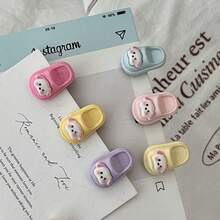 6pcs Cute & Funny Mini Slippers Hair Clips, Bangs Side Clips, Creative Halloween Hair Accessories, Acrylic, Hair Slide, Hair Barrettes