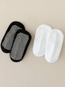 5 đôi tất dài đến bắp chân mùa thu/đông cho trẻ em, tất chấm bi chống trượt, tất sọc đa năng dành cho bé trai và bé gái học sinh - Nhiều màu - Xem 6