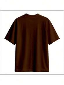 Men's Oversized T-Shirt BROOKLYN Print Unisex Crew Neck Streetwear Cotton Urban Style Casual Training Black  And Brown Printed - 鏽棕色 - 查看 7