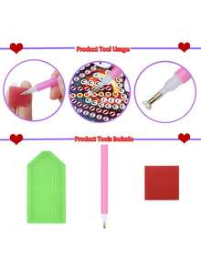 Kit de pictură cu diamant 5D - Artă cu leu cu tematică animală, artă cu diamant rotund DIY, potrivită pentru începători, cadou decor de perete