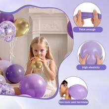122 balões de látex roxo e dourado, balões metalizados de borboleta e decorações de borboleta, adequados para aniversário, casamento, chá de panela, formatura, aniversário, batizado, verão, festa temática, cenário, decoração de casa, dia dos namorados