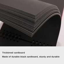 1pc Scrapbook Album With Pen & Corner Stickers, A4 Black Pages Memory Book, Photo Memory Album, Kraft Paper DIY Album, Suitable For Anniversary, Birthday, Gift - Single Pen Set - View 6