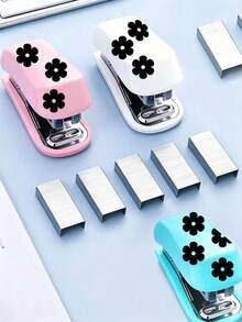 1pc 3-In-1 Mini Stapler, Saddle Stapler And Staple Remover Set, Desk Stapler, Effort-Saving Home/Office/School Use, Compact Design, Portable, 26/6 Standard, Back To School, School Supplies