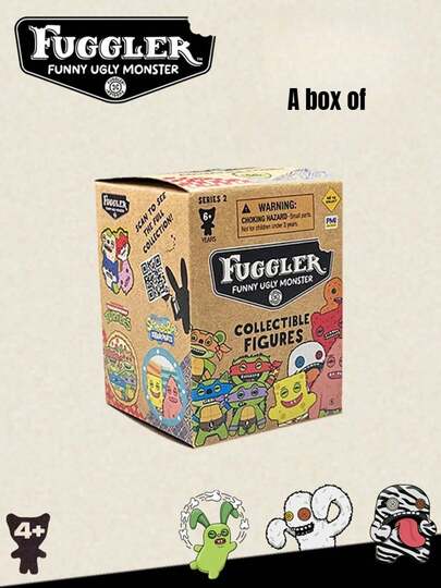 Spin Master 1 st  Rolig Fula Monster Blind Box Söt Anime Figur Mystery Box Överraskningspresent För Barn Födelsedagsfest Dekor Leksaker Slumpmässig Samling Populära Skrivbordsprydnader