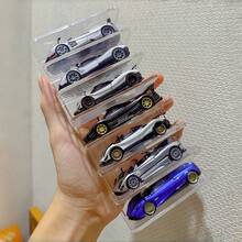 1 件亚克力眼影收纳盒 - 透明唱片展示架、桌面相册架、桌面化妆品收纳架、CD 和光盘展示托盘，非常适合浴室、办公室、梳妆台、CD 存储 - 现代简约，抽屉式收纳用品