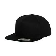 5 Panel Snapback Cap (Black) - Coffee Brown - View 2