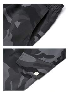 女士迷彩工装裤 - 多口袋战术慢跑裤，适合徒步旅行、户外运动和休闲街头服饰 - 深灰色 - 查看 6