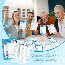 Jocuri de petrecere de iarnă, ghicit de cuvinte, cărți de trivia de Crăciun, joc de ghicit cu modele, pentru petrecerea în familie, jocuri de petrecere de Crăciun de iarnă, consumabile, jocuri de Crăciun - Multicolor - Vizualizare 5