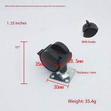 Ruedas giratorias para escritorio de oficina, ruedas para bandeja de computadora, ruedas silenciosas para silla de oficina, accesorios de hardware de pies con ruedas de plástico y nailon