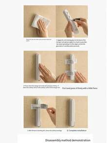 1 pieza Percha de ropa montada en la pared ahorradora de espacio, fácil de plegar, antideslizante, material de plástico duradero, ideal para dormitorio y uso doméstico