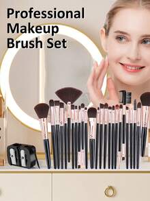 26 Stück für flüssige Kosmetika, 25-teiliges Set aus schwarzen und roségoldenen Make-up-Pinseln, geeignet für alle Hauttypen, professionelles Augen-Make-up-Pinsel-Set, Geschenk für Feiertage, Foundation, Lidschatten, Detail, Wimpern & Augenbrauen Pinsel, Puder Pinsel, Augenbrauen Pinsel, Pinsel Set, Make-up Pinsel Set, Make-up Set komplett, Make-up Pinsel Set, komplettes Make-up Set, Pinsel Set, Make-up Pinsel Set, Make-up Geschenkset, Set