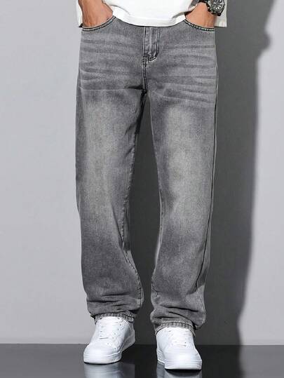 Tween Boy Casual Pocket Simple Denim Jeans, For Everyday Wear