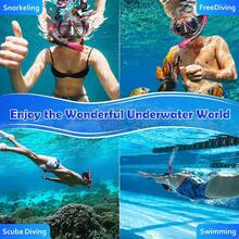 Conjunto de Esnórquel para Adultos, Gafas de Buceo Panorámicas Antiniebla,áscara de Natación de Vidrio Templado para Esnórquel Profesional para Adultos con dos Juegos de Tapones los Oídos a Prueba - 1 - Ver 6