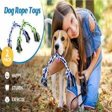 Juguete de cuerda para perros, juguete de masticar duradero para perros pequeños y medianos, 3 nudos, juguete de tirón de 100 piezas, mantiene a los perros entretenidos y limpia los dientes - Multicolor - Ver 8