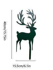 40 cm świąteczna choinka z reniferem Świętego Mikołaja, żelazna dekoracja artystyczna, odpowiednia do domu, ogrodu, dekoracji świątecznych i zewnętrznych