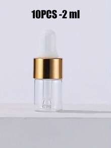 10个1/2/3/5/10毫升精油玻璃滴管空瓶样品瓶，带玻璃滴管，可用作眼药水滴管瓶、香水芳香疗法化妆品容器、旅行容器等，非常适合旅行、徒步、度假、日常通勤、办公室或学校使用，也是送给家人、朋友和爱人的理想礼物，尤其适合圣诞节。 - 彩色 - 查看 12