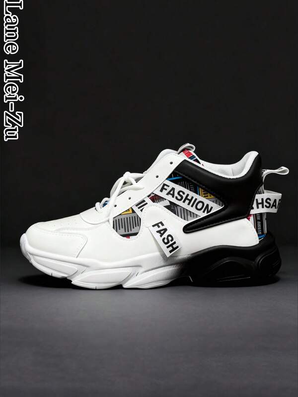 Women's Casual Comfortable High-Top Sports Shoes, Outdoor Running Thick-Soled Basketball Sneakers