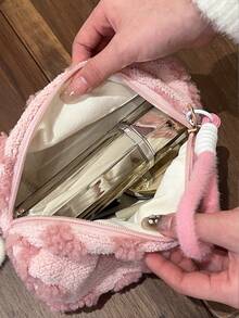 Süße Plüsch-Tasche für Teenager, große Kapazität, niedlicher Kosmetik-Aufbewahrungsbeutel, tragbare Reise-Organizer-Kulturtasche, Raumdekoration, Taschen, Makeup-Tasche, Kosmetikaufbewahrung, Reise, Makeup-Tasche, Reiseaccessoires, Organizer, Aufbewahrung, Reiseessentials, Makeup-Organizer, Makeup-Taschen, Makeup-Organizer, Organizer, Kulturtasche, Schreibtischorganizer, Kosmetiktasche, Makeup-Beutel, Makeup-Organizer, Kosmetikzubehör, Makeup-Beutel, Makeup-Taschen - Verschiedenfarbig - Übersicht 3