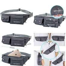 WATERFLY Riñonera Pequeña Running Bolsa de Cintura delgada Resistente al Agua Hombre y Mujer para Deportiva Ciclismo Senderismo Correr Viajar(gris oscuro) - Tipo 17 - Ver 1