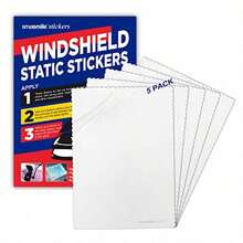 Windshield Sticker Applicator 5 Pack 5"X7" Static Cling For Stickers Easy Application Removal And ReApplication - Transparency - View 2