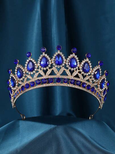 Vương miện cưới pha lê cho nữ, băng đô vương miện hoàng gia, phụ kiện tóc công chúa đính đá cho dạ hội và sinh nhật.