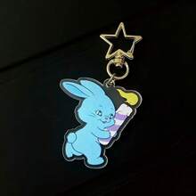 新款牛仔裤卡通人物钥匙扣，Haerin、Hanni、Danielle、Minji、Hyein 动物毛绒可爱学生背包吊坠，最佳朋友钥匙扣包饰，生日礼物，节日礼物 - 彩色 - 查看 6