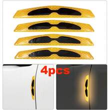 2/4 Pcs Door Cushion Protector With Reflective Sticker-Anti-Scratch And Anti-Collision Vehicle Guard, High-Grade Soft Silicone Door Edge Buffer, Lighted Decorative Sticker For Enhancing Visibility, Very Suitable For Parking, Opening/Closing Or Wall When Colliding, Protect The Door, Edge And Body From Scratches - Multicolor - View 11