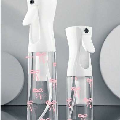 Bow Decor Transparent PET Refillable Travel Spray Bottle, Multi-Purpose Fine Mist Sprayer Bottle, Suitable For Travel And Business, Can Be Used As Makeup Remover Spray, Reusable Hair Mist Bottle, Continuous Spray Bottle, Also For Hair Styling, Cleaning, Plant Misting And Facial Hydration