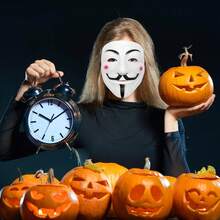 Juego de 6áscaras para disfraz de hacker,áscaras de Halloween para fiestas de cosplay, raves,áscaras, carnavales y disfraz temático - 1 - Ver 4