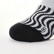 Adidas 1 Pair Women's Minimalist Comfortable Casual Mid-Calf Socks, HP1814 - Black/Light Blue/white - View 3